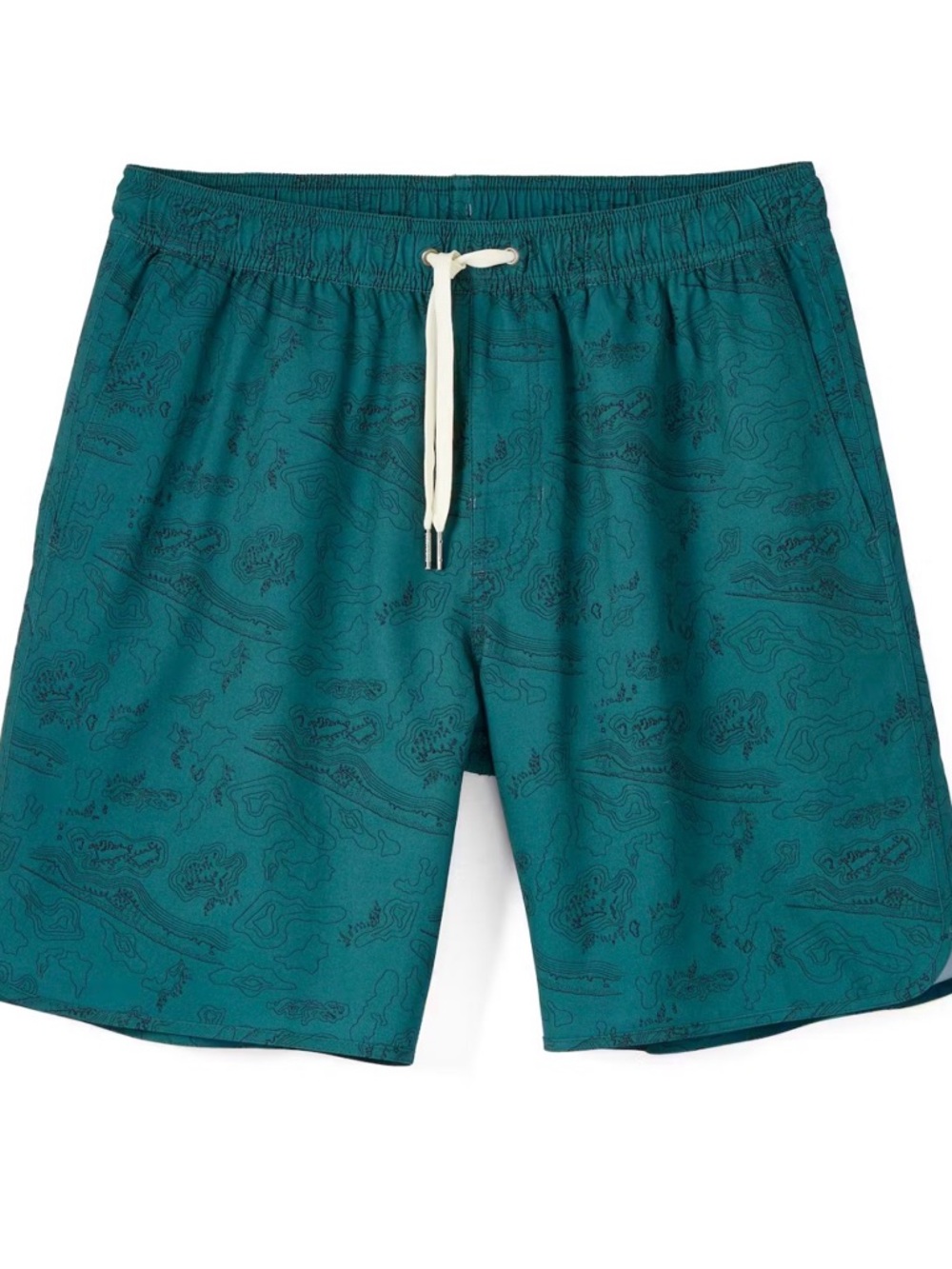 NWOT Fair Harbor Teal Swim Trunks with Contrast Drawstring